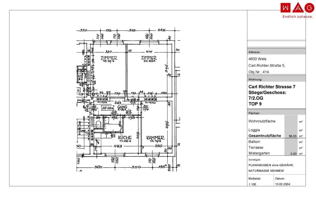 2-Zimmer-Wohnung mieten in Wels – 56,03 m², € 692 – Bild 11 von 11