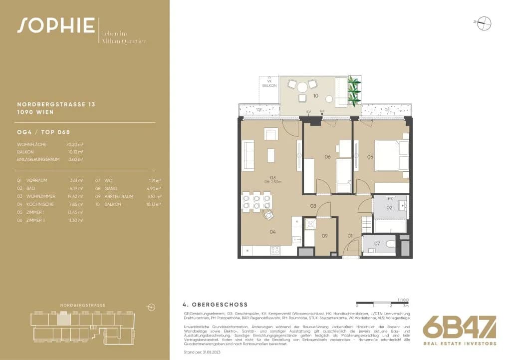 3-Zimmer-Wohnung kaufen in Wien – 70,2 m², € 696.900 – Bild 13 von 13