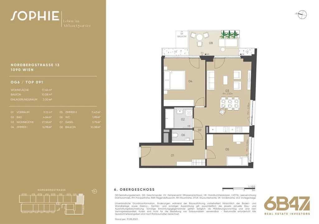 3-Zimmer-Wohnung kaufen in Wien – 77,45 m², € 846.400 – Bild 14 von 14