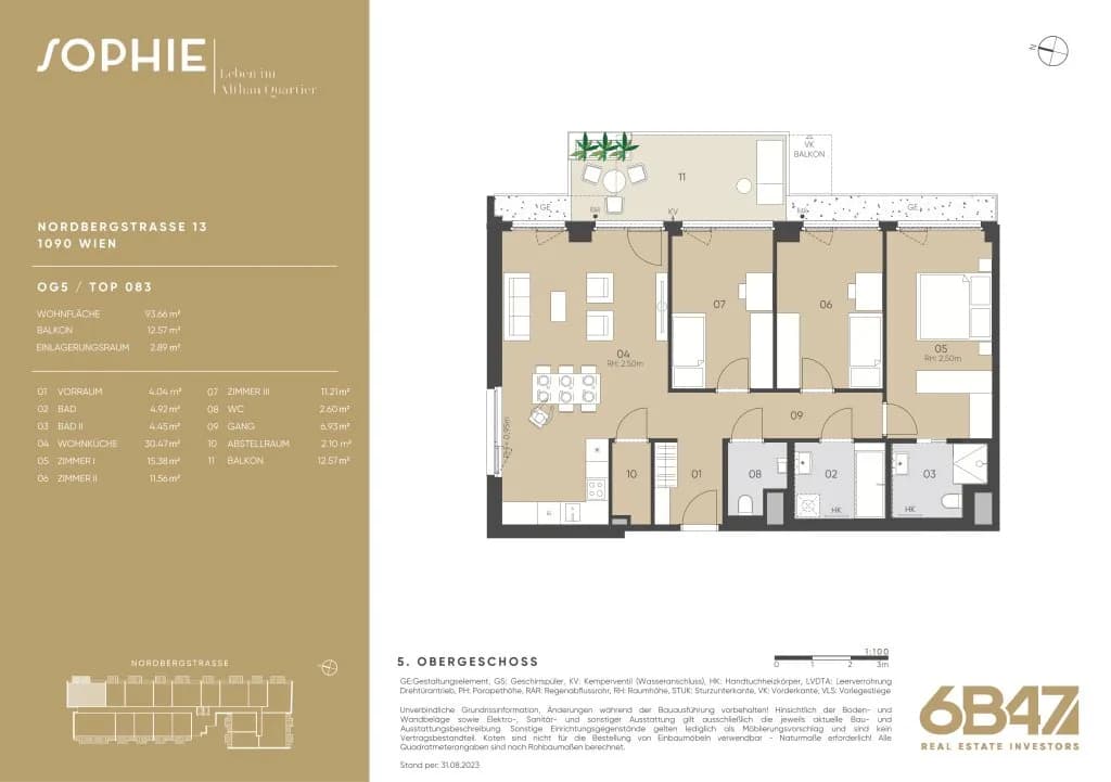 4-Zimmer-Wohnung kaufen in Wien – 93,69 m², € 1.009.000 – Bild 14 von 14