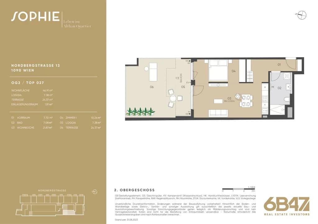 2-Zimmer-Wohnung kaufen in Wien – 46,91 m², € 381.200 – Bild 13 von 13