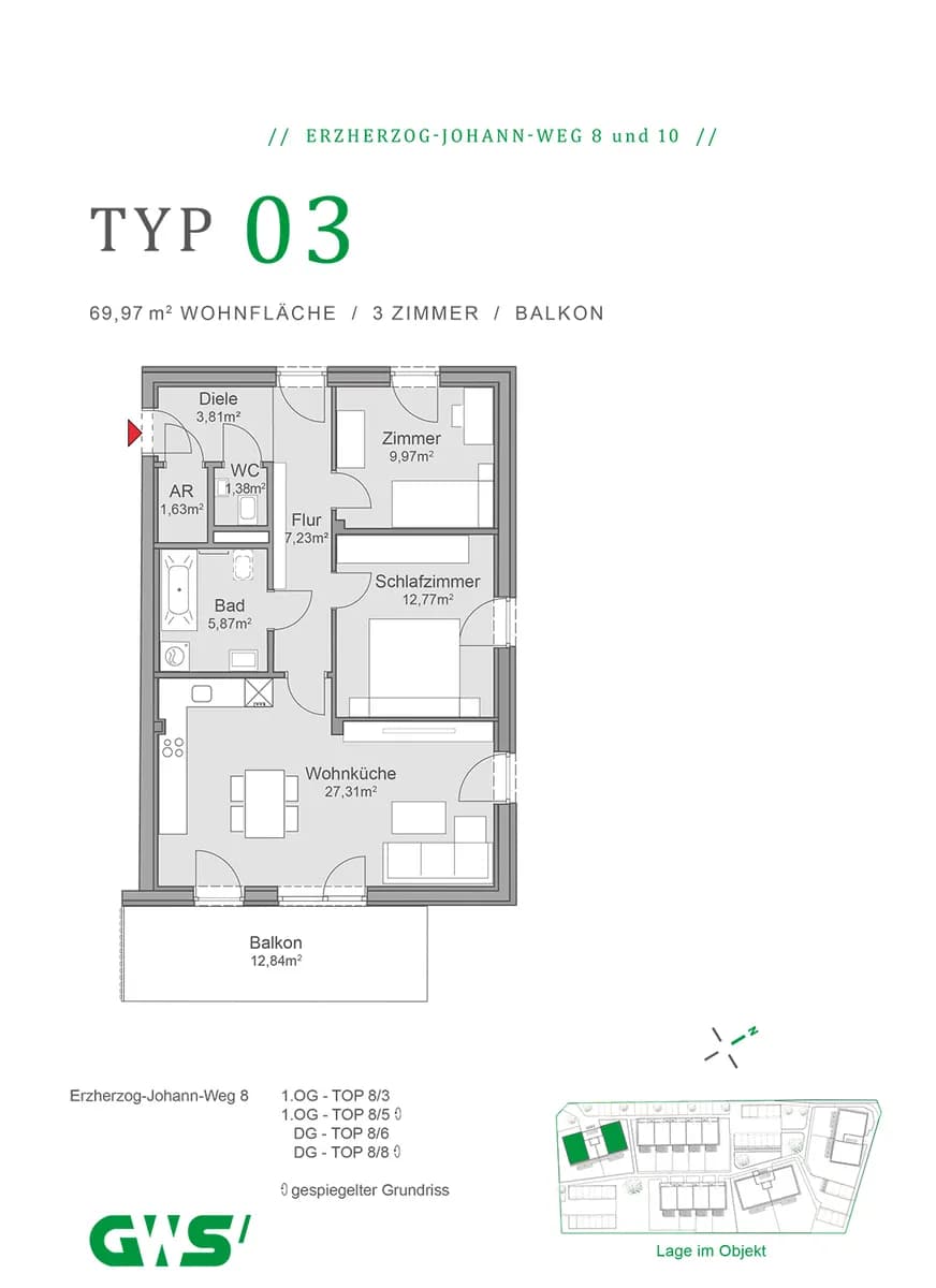 3-Zimmer-Wohnung kaufen in Leibnitz – 70,41 m², € 259.125 – Bild 6 von 6
