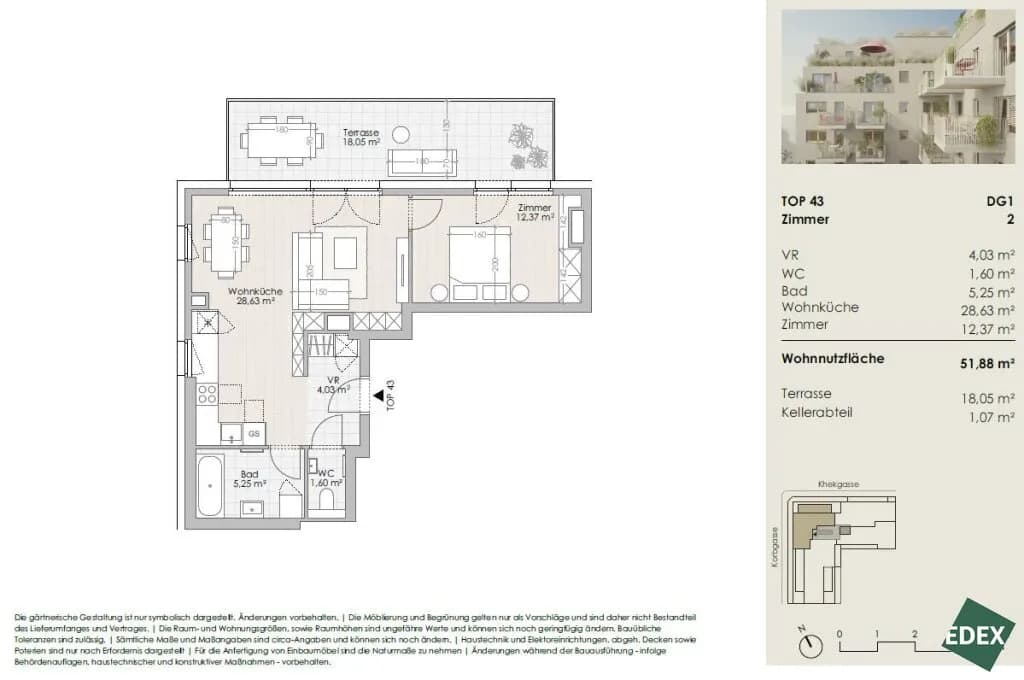2-Zimmer-Wohnung kaufen in Wien – 51,88 m², € 348.000 – Bild 26 von 26