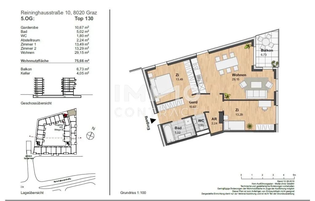 3-Zimmer-Wohnung mieten in Graz – 75,62 m², € 1.199 – Bild 2 von 14
