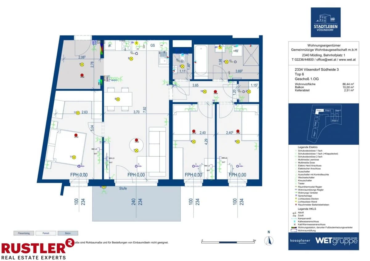 4-Zimmer-Wohnung kaufen in Mödling – 86,44 m², € 410.300 – Bild 9 von 9