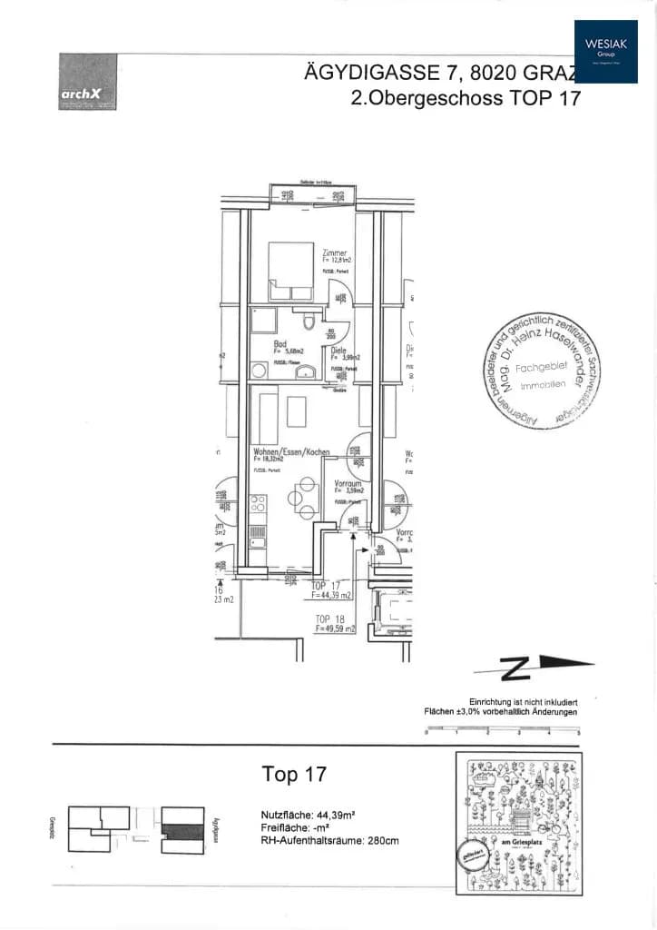 2-Zimmer-Wohnung mieten in Graz – 44 m², € 609 – Bild 11 von 11