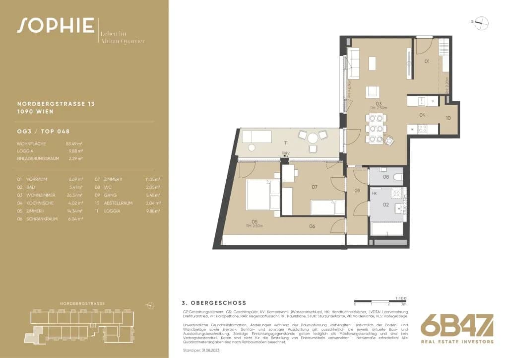 3-Zimmer-Wohnung kaufen in Wien – 83,49 m², € 660.000 – Bild 14 von 14
