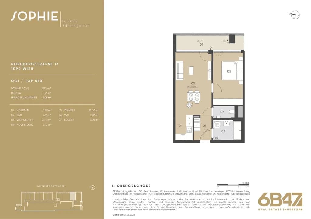2-Zimmer-Wohnung kaufen in Wien – 49,16 m², € 419.300 – Bild 13 von 13