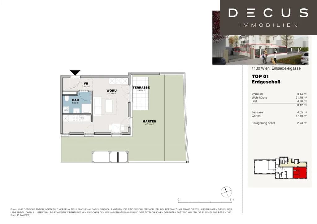 1-Zimmer-Wohnung mieten in Wien – 30,12 m², € 1.234 – Bild 11 von 11
