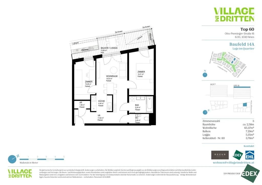 3-Zimmer-Wohnung kaufen in Wien – 65,37 m², € 534.600 – Bild 11 von 11