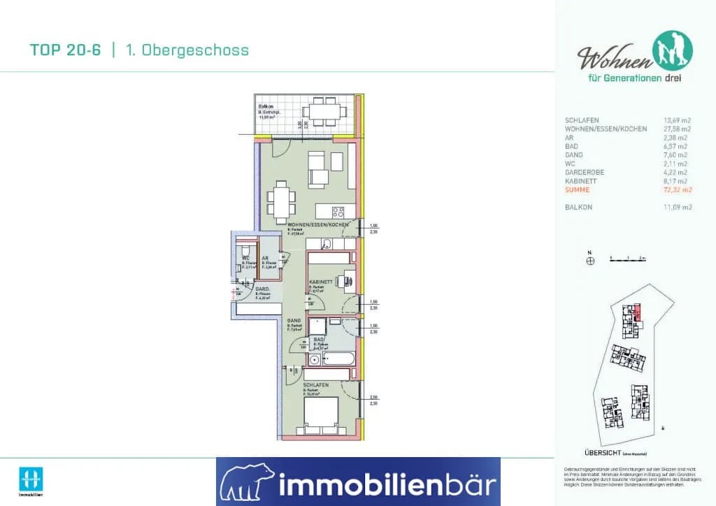 3-Zimmer-Wohnung mieten in Grieskirchen – 72,32 m², € 999 – Bild 9 von 9