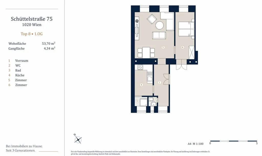 2-Zimmer-Wohnung kaufen in Wien – 53,7 m², € 239.000 – Bild 6 von 6