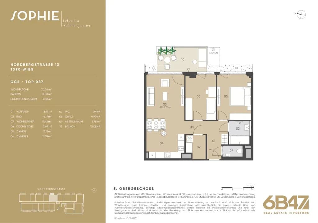 3-Zimmer-Wohnung kaufen in Wien – 69,83 m², € 726.900 – Bild 13 von 13