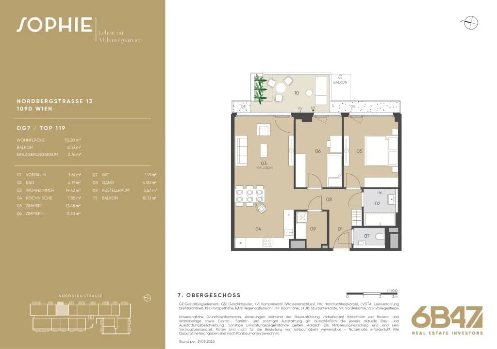 3-Zimmer-Wohnung kaufen in Wien – 69,83 m², € 770.000 – Bild 13 von 13