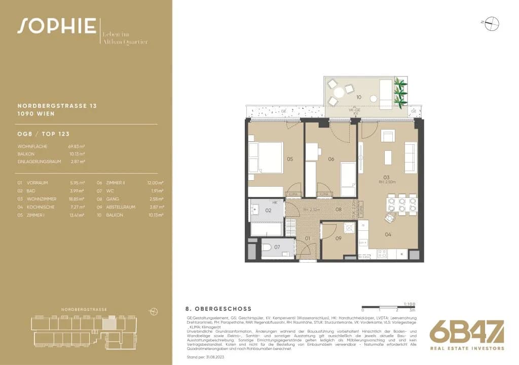 3-Zimmer-Wohnung kaufen in Wien – 70,32 m², € 810.000 – Bild 13 von 13