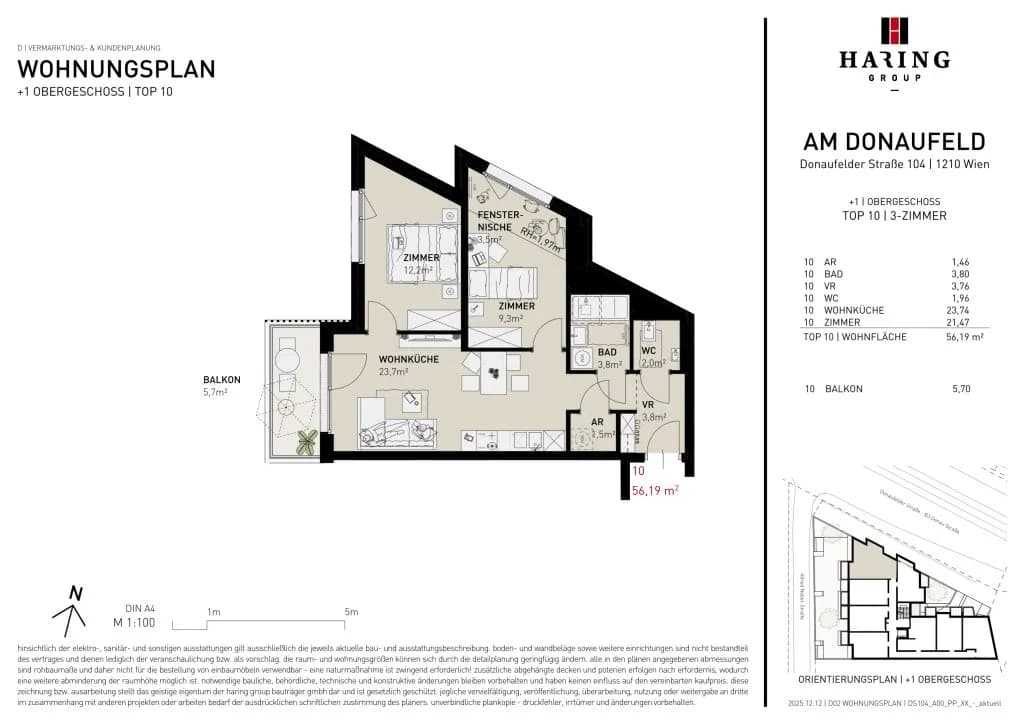 3-Zimmer-Wohnung kaufen in Wien – 56,19 m², € 359.500 – Bild 11 von 11