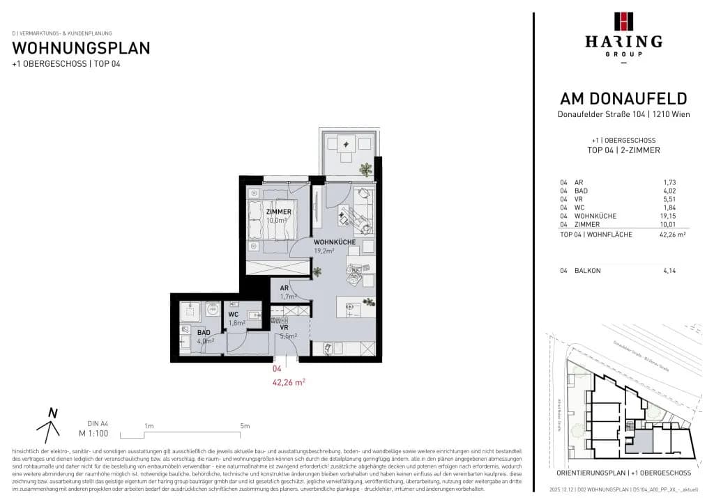 2-Zimmer-Wohnung kaufen in Wien – 42,26 m², € 259.500 – Bild 11 von 11