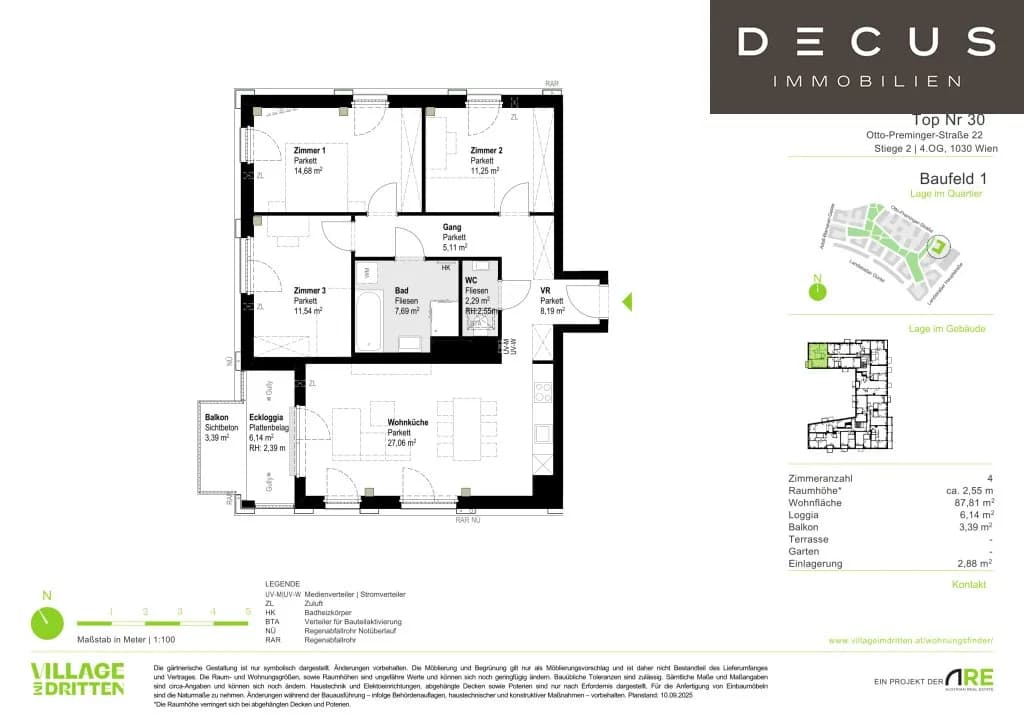 4-Zimmer-Wohnung mieten in Wien – 87,65 m², € 2.299 – Bild 5 von 5