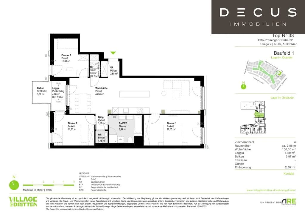 4-Zimmer-Wohnung mieten in Wien – 100,02 m², € 2.649 – Bild 5 von 5