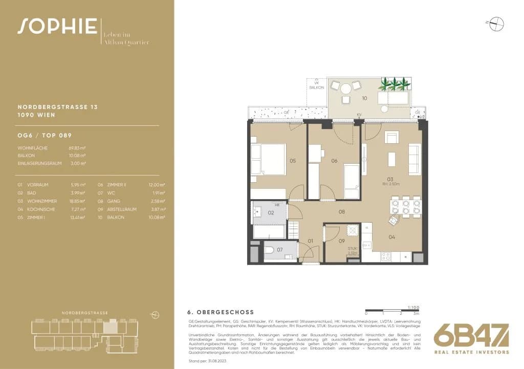 3-Zimmer-Wohnung kaufen in Wien – 69,83 m², € 731.900 – Bild 13 von 13