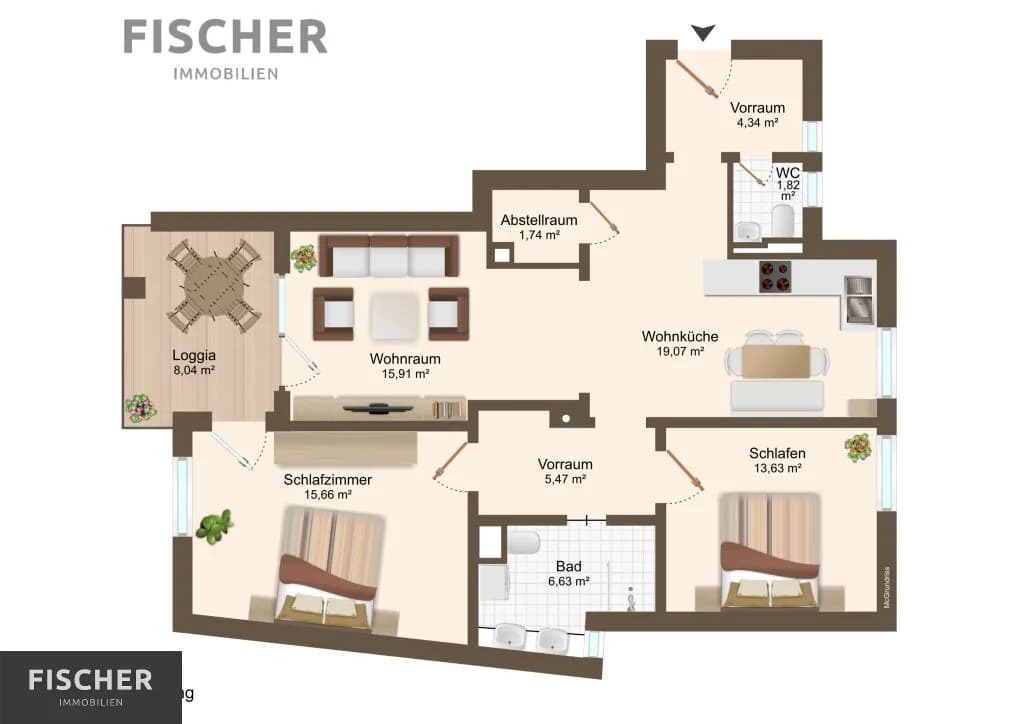 3-Zimmer-Wohnung kaufen in Villach – 84,27 m², € 284.000 – Bild 13 von 13