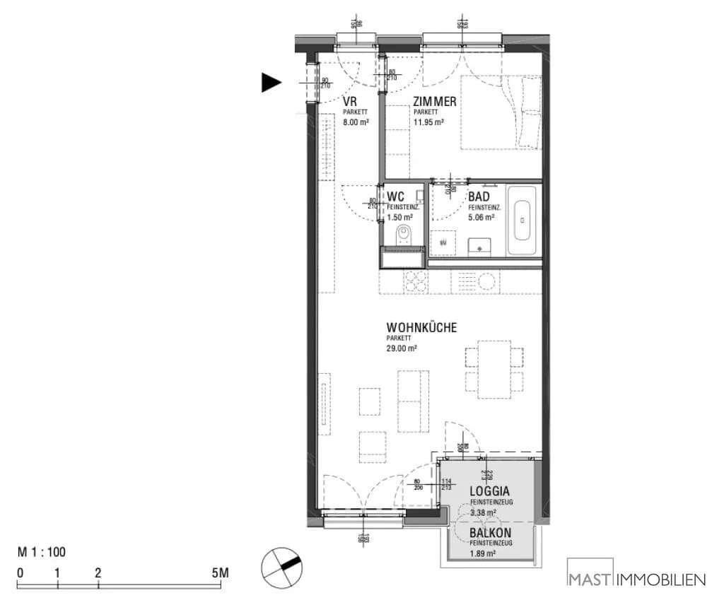 2-Zimmer-Wohnung kaufen in Wien – 58,9 m², € 346.000 – Bild 11 von 11