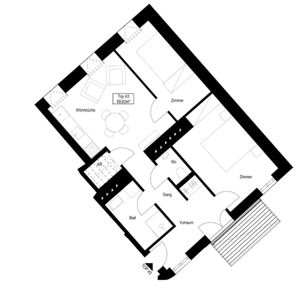 3-Zimmer-Wohnung kaufen in Wien – 59,63 m², € 499.000 – Bild 8 von 9