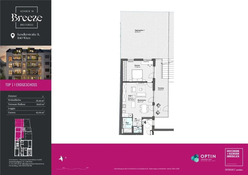 2-Zimmer-Wohnung kaufen in Wien – 55,42 m², € 438.000 – Bild 13 von 13