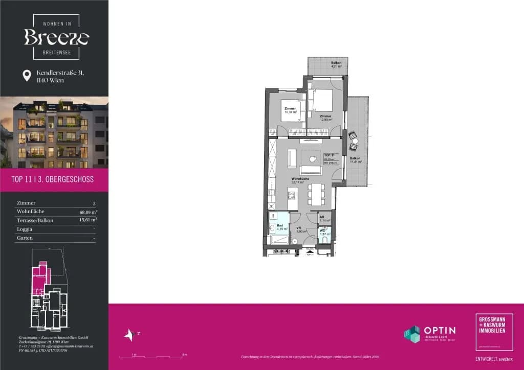 3-Zimmer-Wohnung kaufen in Wien – 68,09 m², € 548.000 – Bild 13 von 13