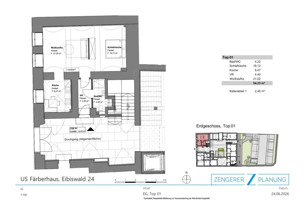 2-Zimmer-Wohnung kaufen in Deutschlandsberg – 53,33 m², € 188.100 – Bild 15 von 15