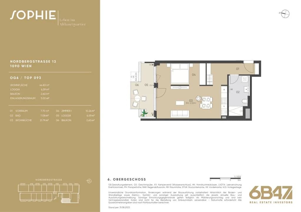 2-Zimmer-Wohnung kaufen in Wien – 46,84 m², € 458.400 – Bild 13 von 13