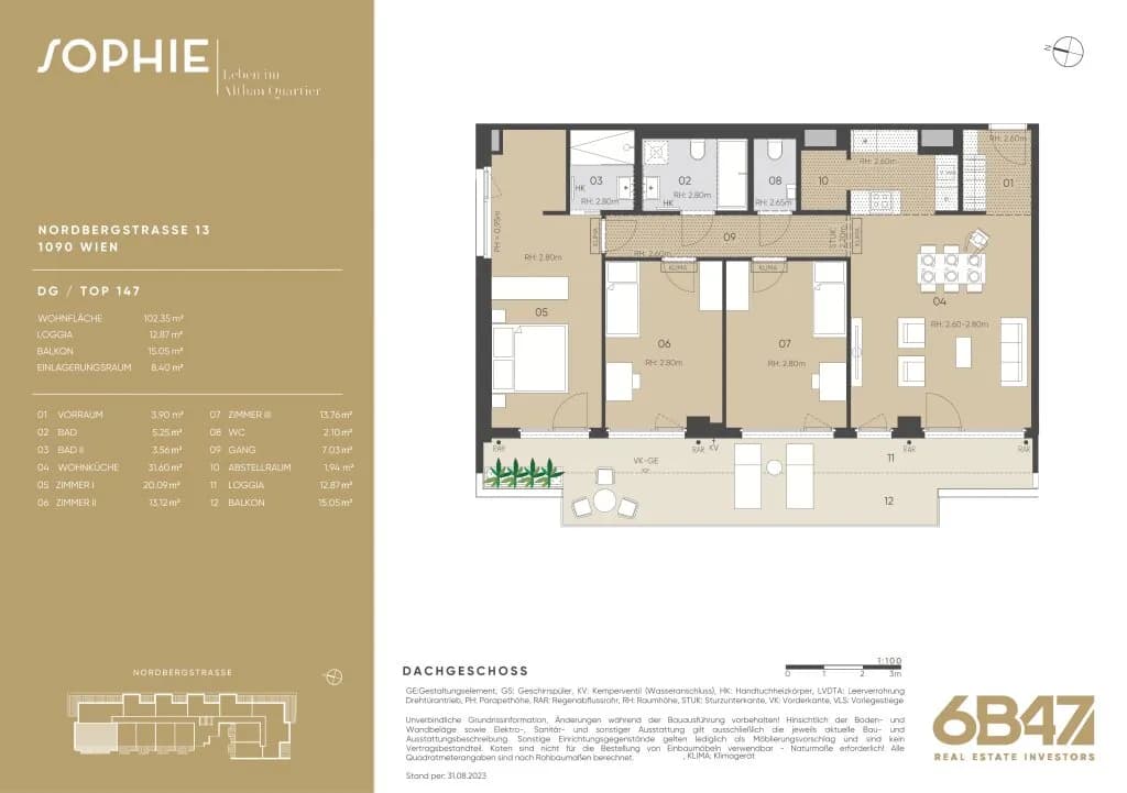 4-Zimmer-Wohnung kaufen in Wien – 102,21 m², € 1.470.500 – Bild 14 von 14