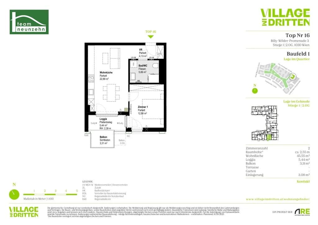 2-Zimmer-Wohnung mieten in Wien – 45,55 m², € 1.079 – Bild 29 von 29