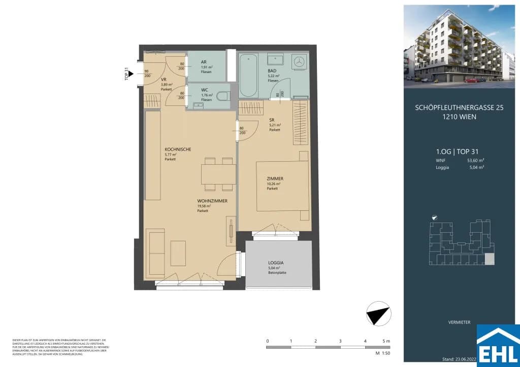 2-Zimmer-Wohnung mieten in Wien – 53,6 m², € 1.149 – Bild 14 von 14