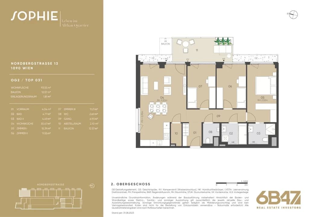 4-Zimmer-Wohnung kaufen in Wien – 93,55 m², € 830.000 – Bild 14 von 14
