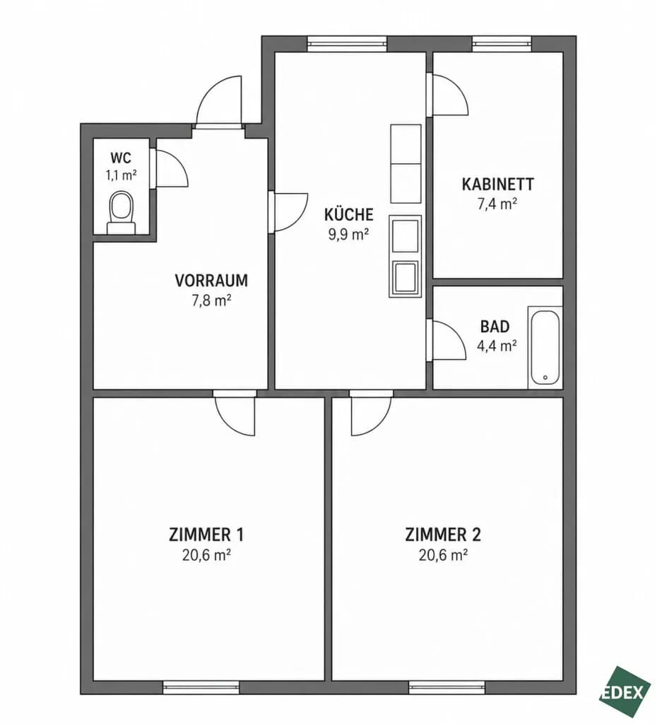 2-Zimmer-Wohnung kaufen in Wien – 67 m², € 199.000 – Bild 12 von 12