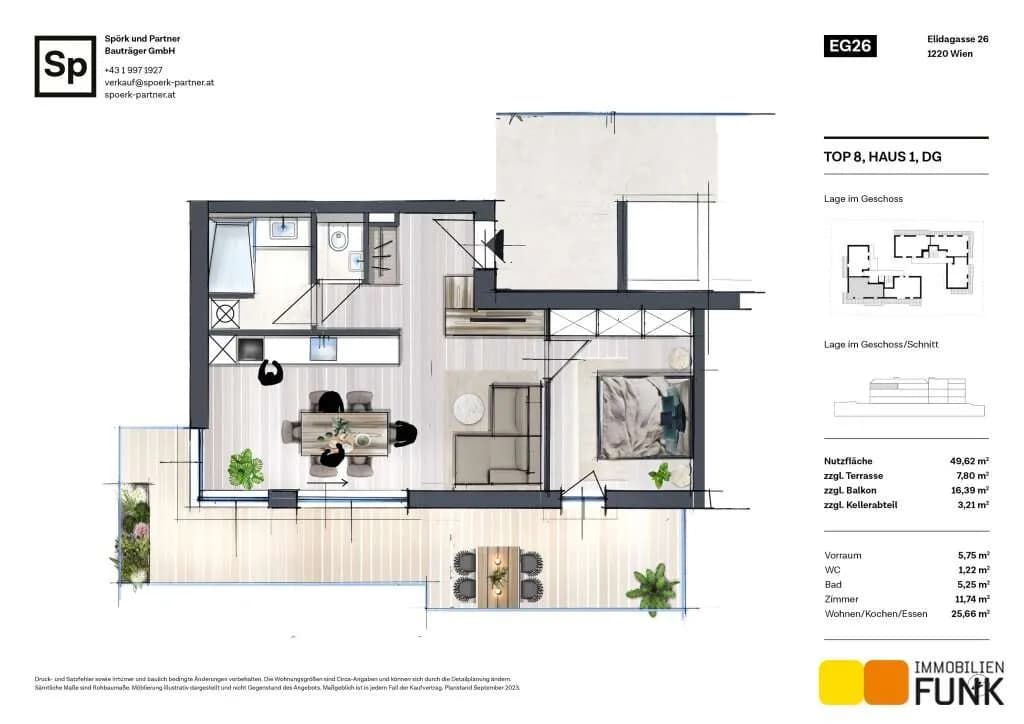 2-Zimmer-Wohnung kaufen in Wien – 49,62 m², € 429.000 – Bild 8 von 9