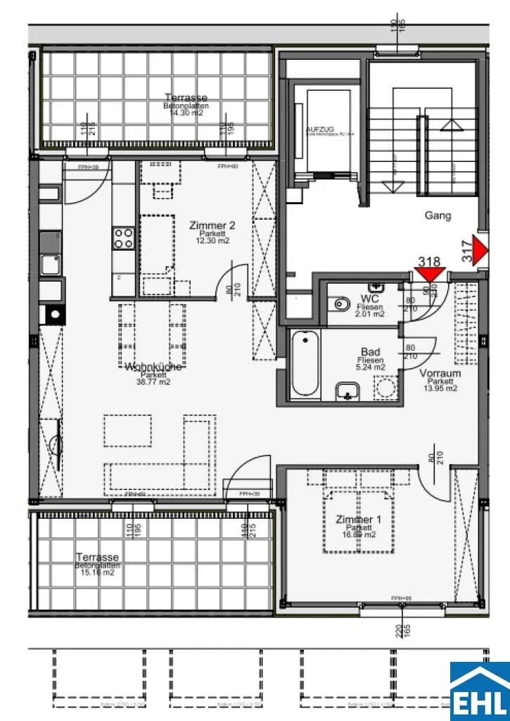 3-Zimmer-Wohnung mieten in Wien – 89,16 m², € 1.913 – Bild 6 von 6