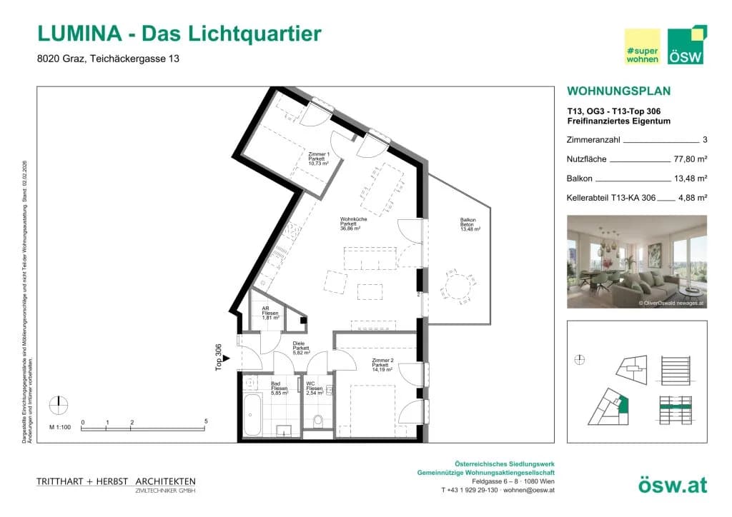 3-Zimmer-Wohnung kaufen in Graz – 77,8 m², € 355.000 – Bild 11 von 11