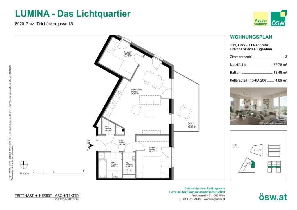 3-Zimmer-Wohnung kaufen in Graz – 77,78 m², € 348.000 – Bild 11 von 11