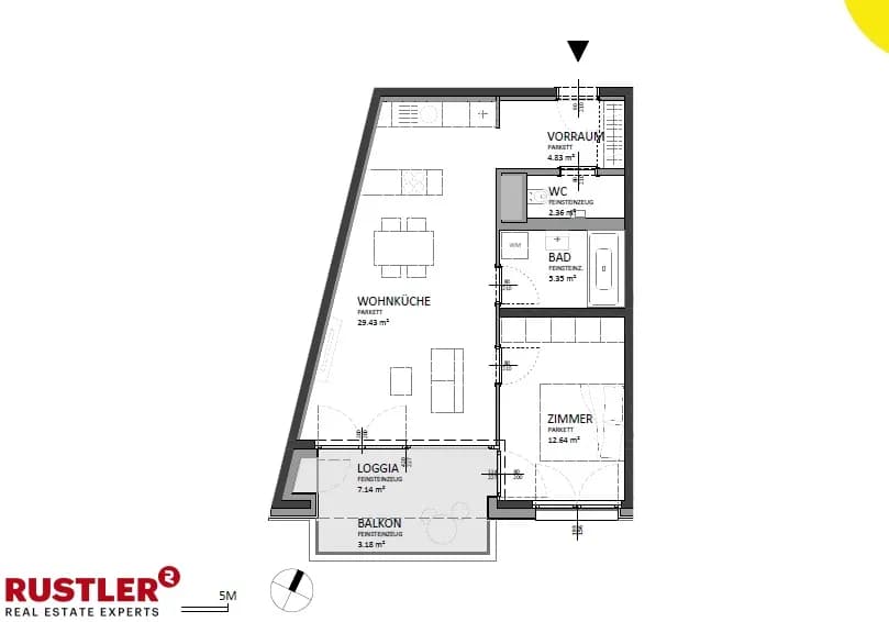 2-Zimmer-Wohnung kaufen in Wien – 61,75 m², € 374.000 – Bild 12 von 13