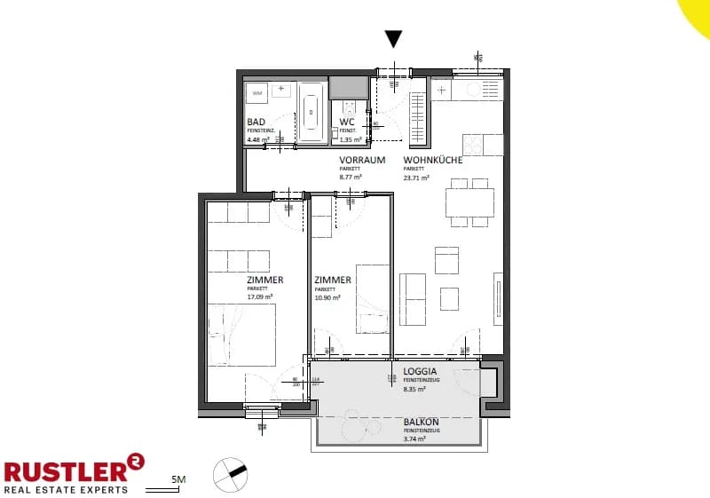 3-Zimmer-Wohnung kaufen in Wien – 74,65 m², € 453.000 – Bild 9 von 10
