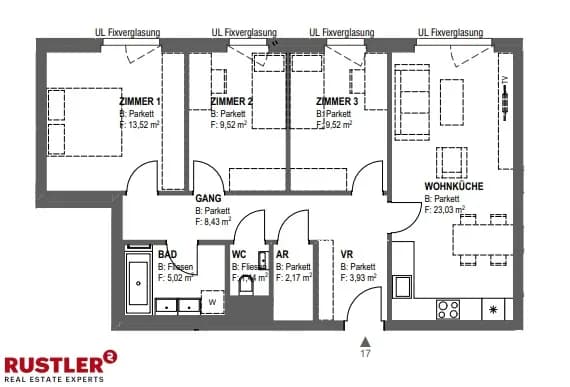 4-Zimmer-Wohnung mieten in Wien – 76,58 m², € 1.420 – Bild 11 von 11