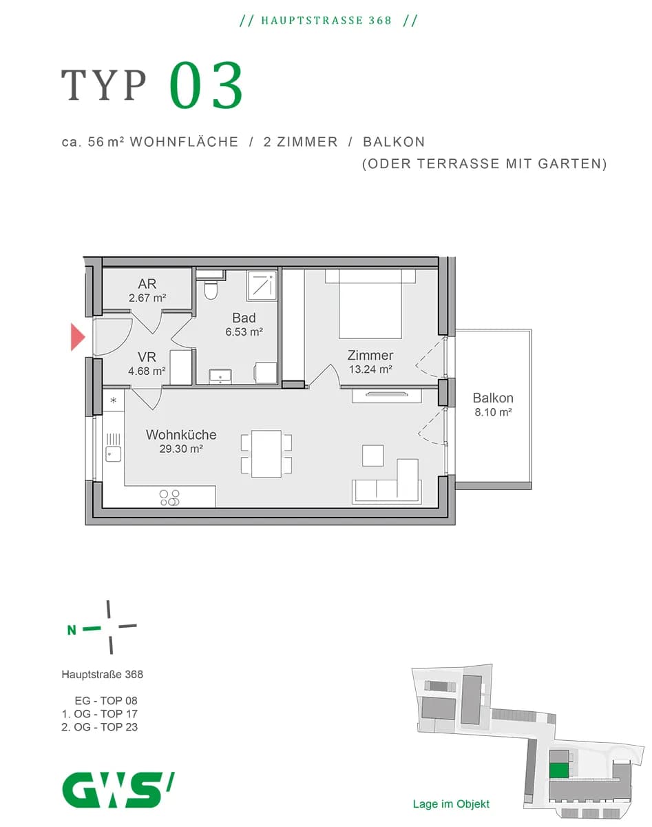 2-Zimmer-Wohnung mieten in Hartberg-Fürstenfeld – 56,47 m², € 737 – Bild 11 von 11