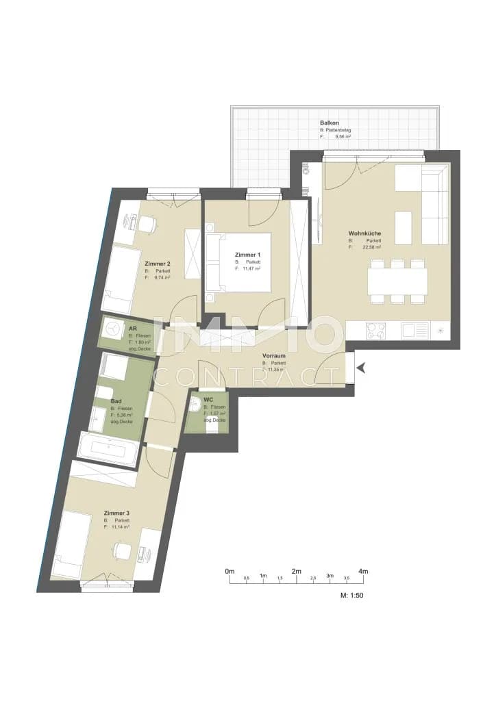 4-Zimmer-Wohnung kaufen in Wien – 74,88 m², € 618.600 – Bild 23 von 25
