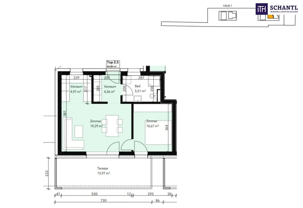 2-Zimmer-Wohnung kaufen in Graz – 44,8 m², € 271.900 – Bild 8 von 19