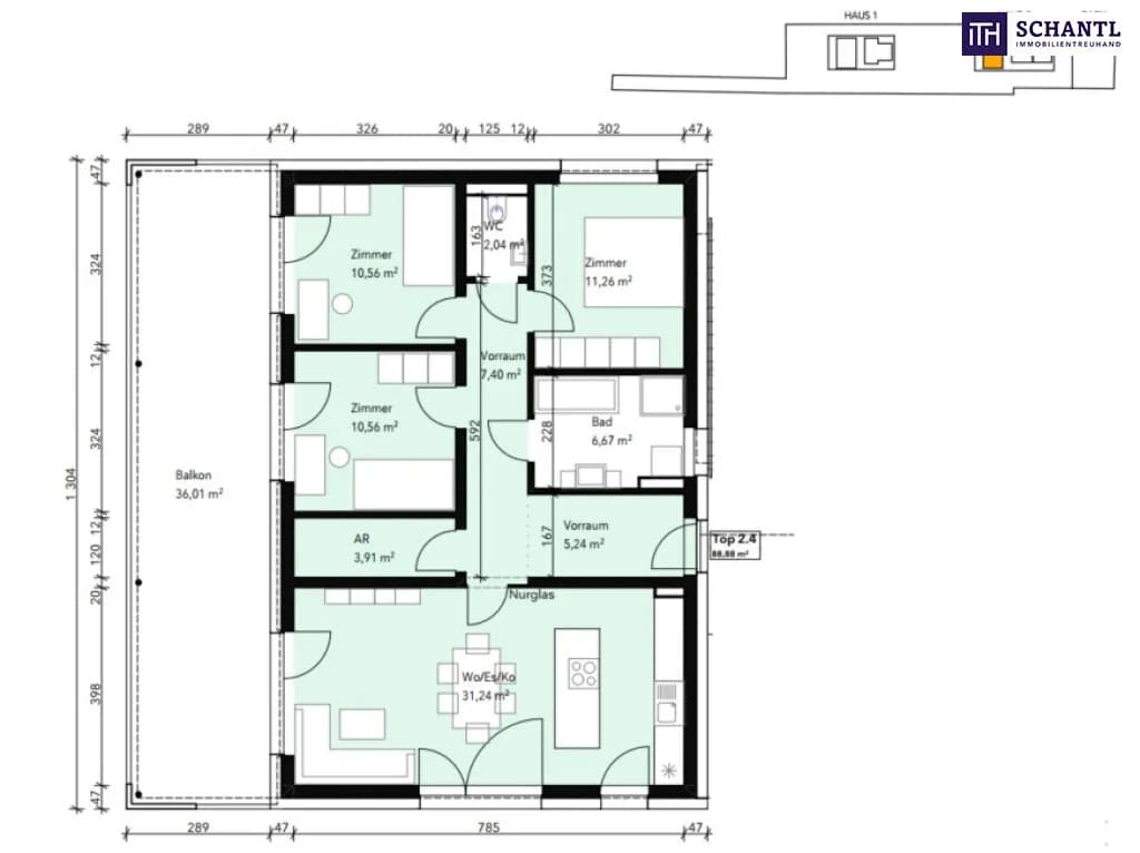 4-Zimmer-Wohnung kaufen in Graz – 88,88 m², € 524.900 – Bild 8 von 18