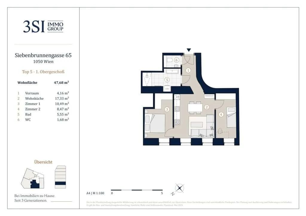 3-Zimmer-Wohnung kaufen in Wien – 47,68 m², € 359.000 – Bild 21 von 21