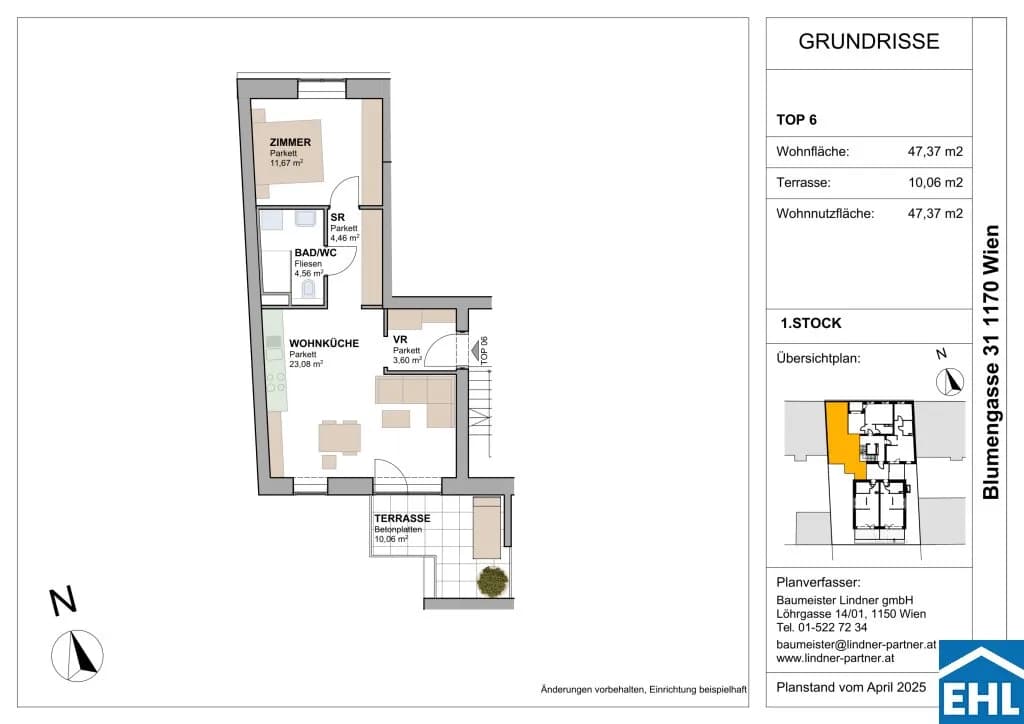 Immobilie kaufen in Wien – 47,37 m², € 393.278 – Bild 7 von 7