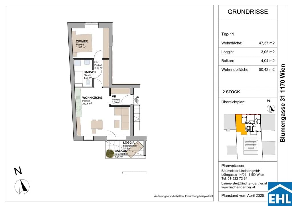2-Zimmer-Wohnung kaufen in Wien – 47,37 m², € 421.303 – Bild 7 von 7